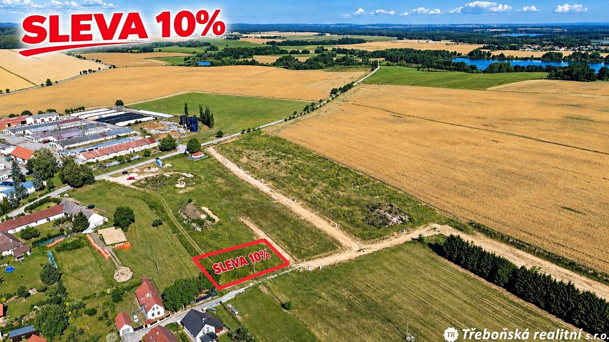 Prodej stavebního pozemku 1330 m², Třeboň – fotka 1 z 3