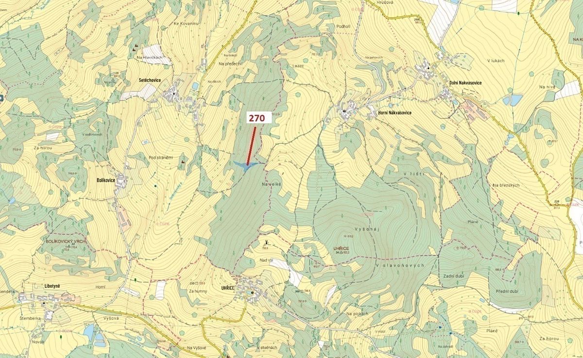 Dražba lesa 4502 m², Zálezly – fotka 1 z 3