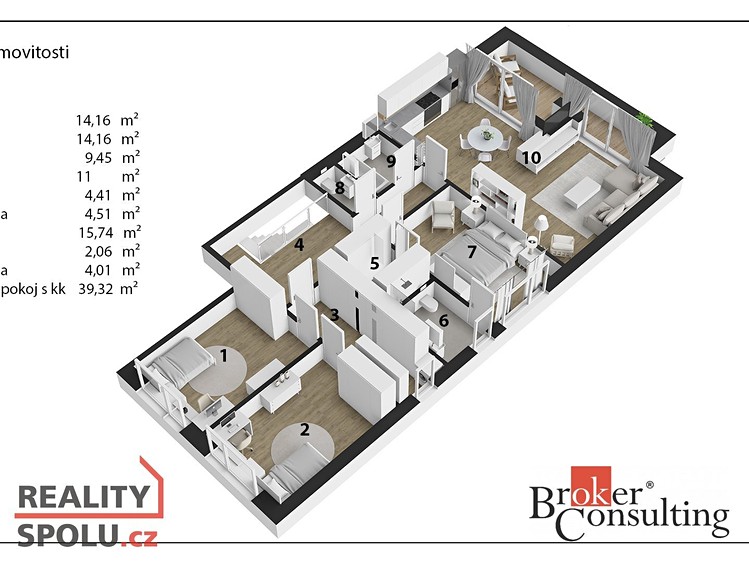 Pronájem bytu 4+kk, 149 m² (2 z 21)