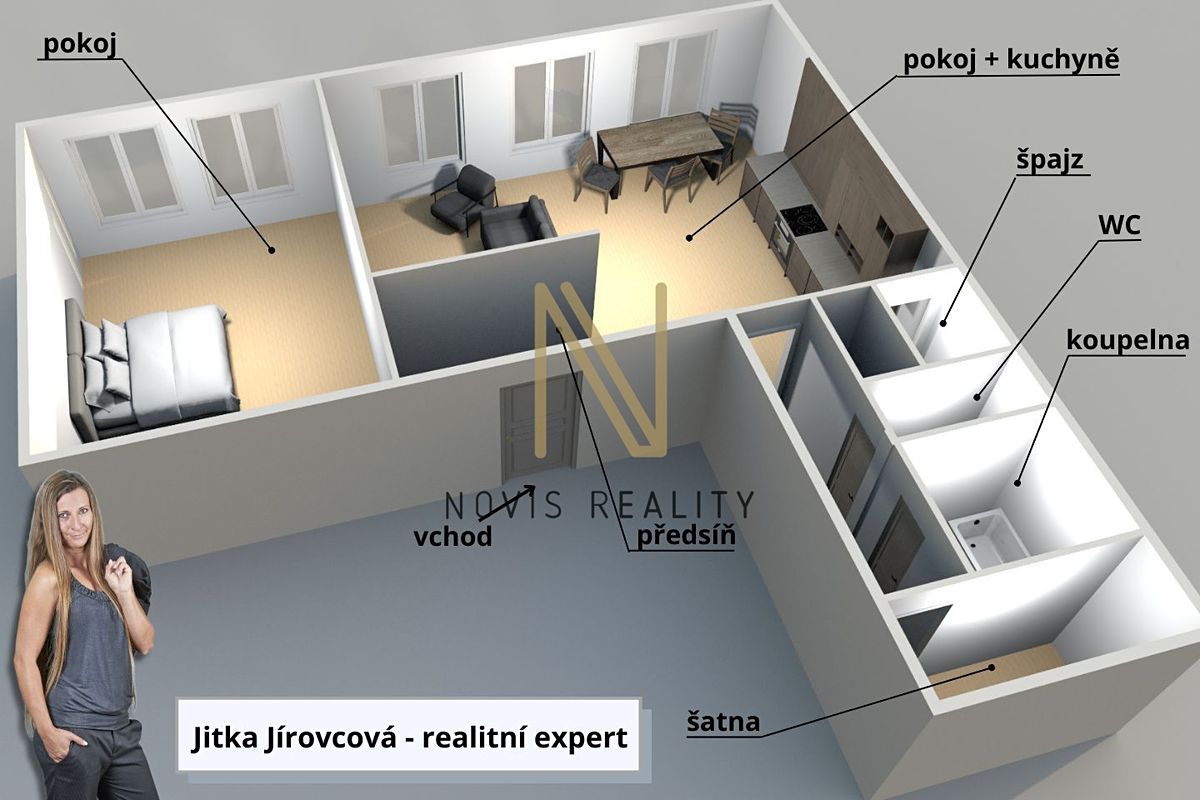 Pronájem bytu 2+kk 69 m² – fotografie 5