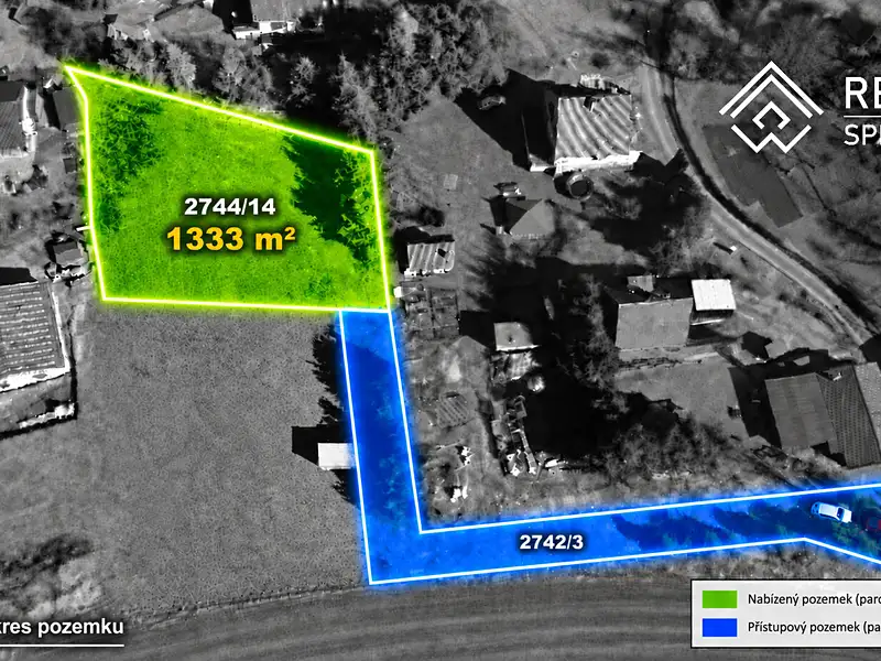 Prodej stavebního pozemku 1333 m², Rudoltice – náhled fotky 2