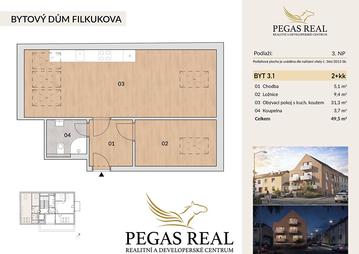 Prodej bytu 2+kk 50 m² – fotografie 4