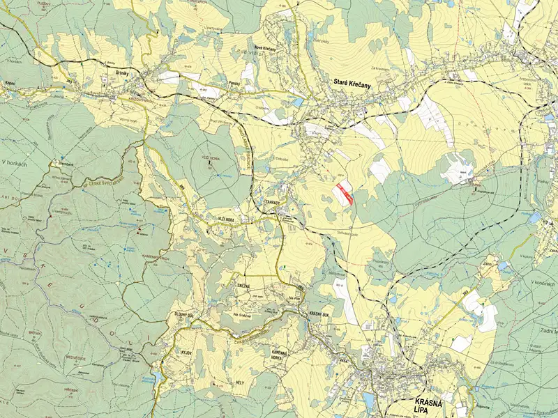 Prodej louky 15539 m², Staré Křečany – náhled fotky 2