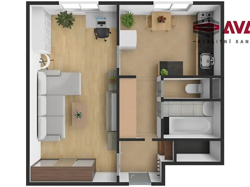 Pronájem bytu 1+1 45 m², Opava – náhled fotky 2