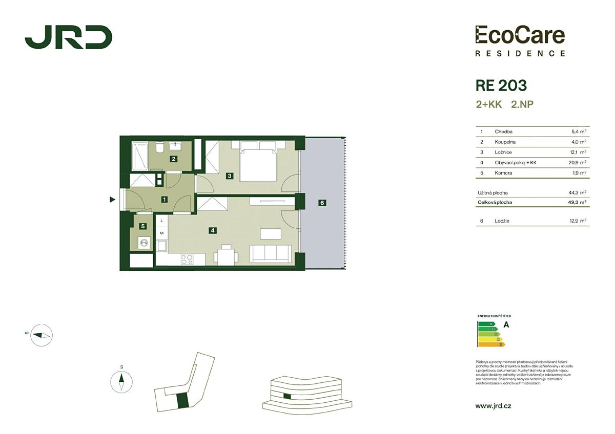 Prodej bytu 2+kk 45 m² – fotografie 2