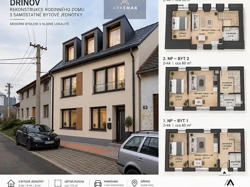 Prodej rodinného domu 80 m², pozemek 176 m², Dřínov – náhled fotky 3