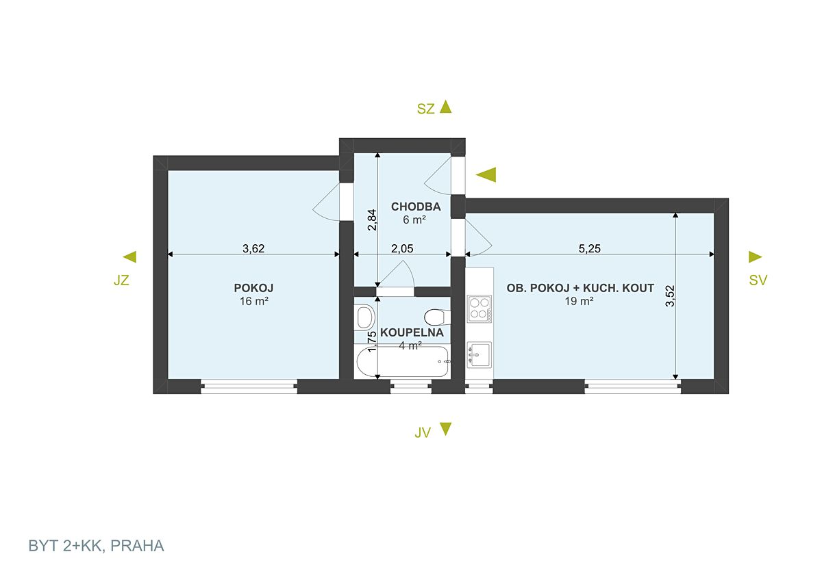 Prodej bytu 2+kk 45 m² – fotografie 4