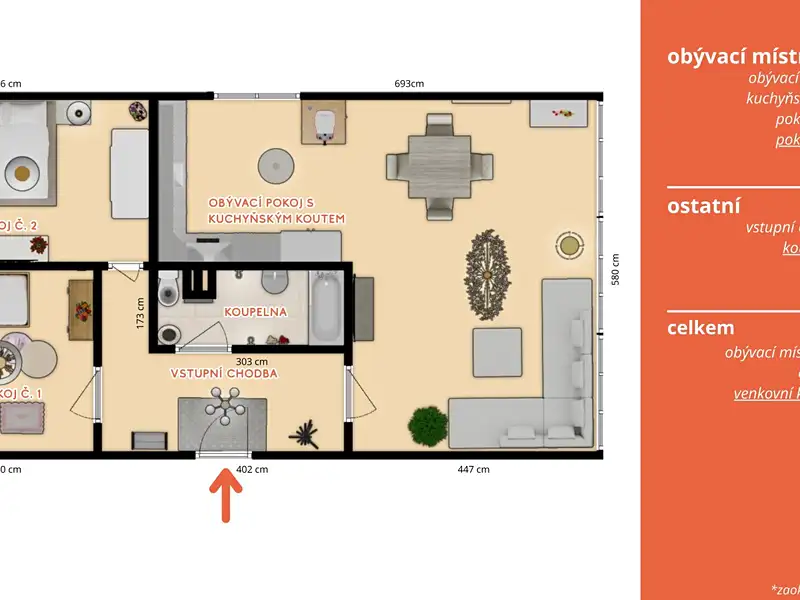 Prodej bytu 3+kk 69 m², Most – náhled fotky 2