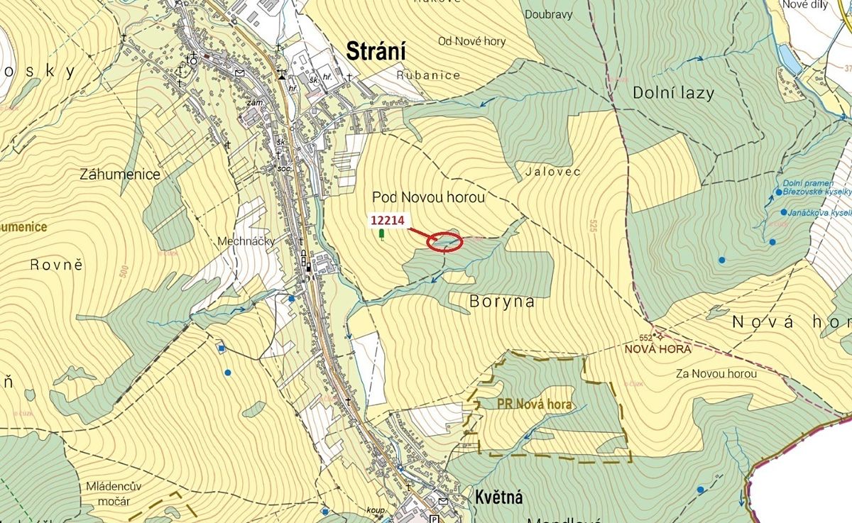 Dražba lesa 597 m², Strání – fotka 1 z 3