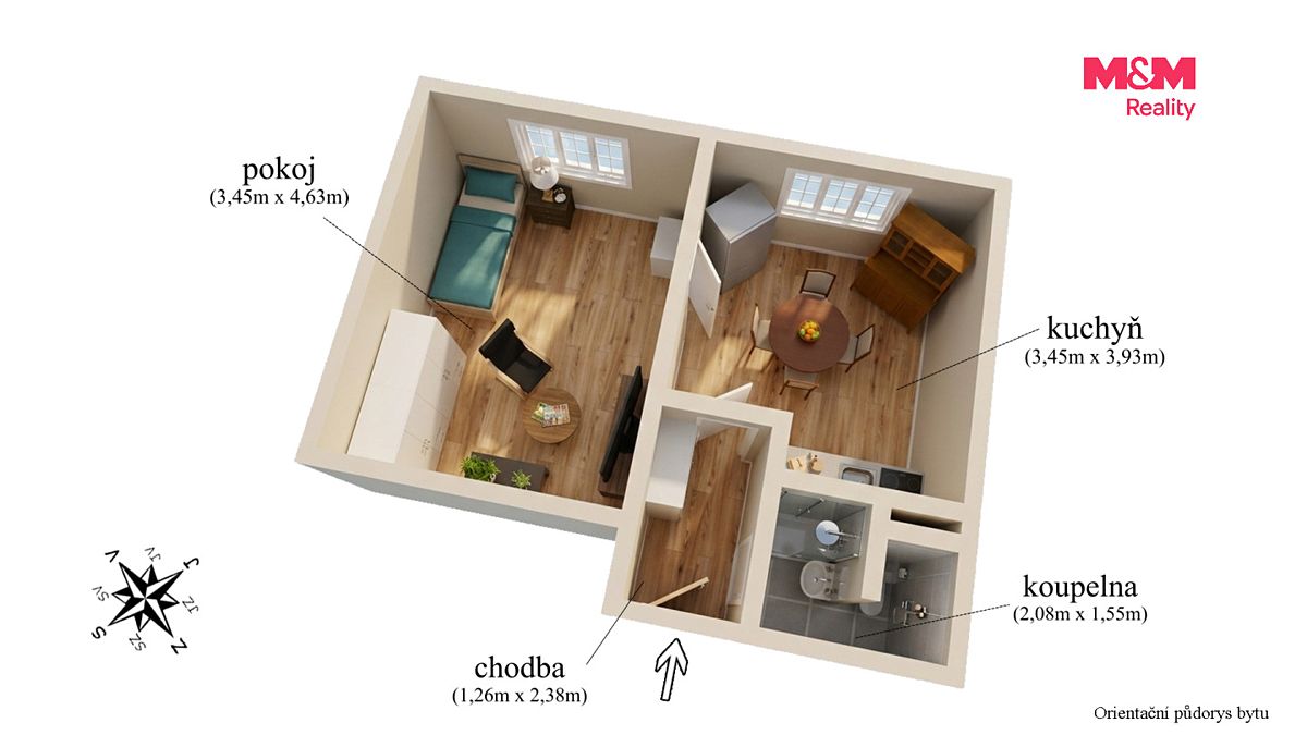 Prodej bytu 1+1 36 m² – fotografie 4