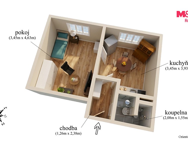 Квартира 1+1 на продаж, 36 м² (4 з 21)