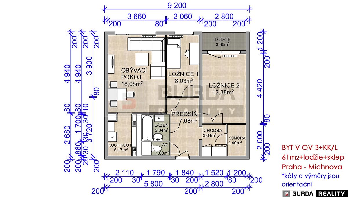 Prodej bytu 3+kk 61 m² – fotografie 3