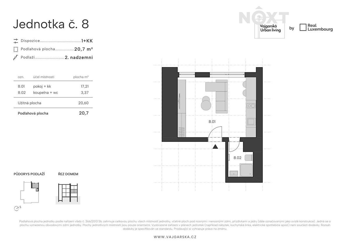 Prodej bytu 1+kk 20 m² – fotografie 3