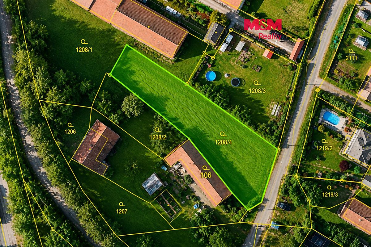 Prodej stavebního pozemku 896 m², Soutice – fotka 1 z 3