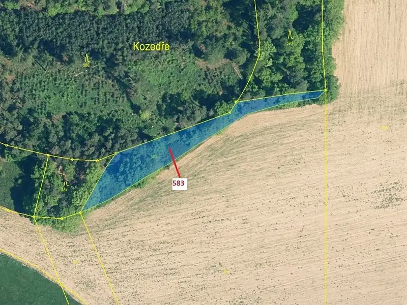 Dražba pozemku 1221 m², Hradiště – náhled fotky 2