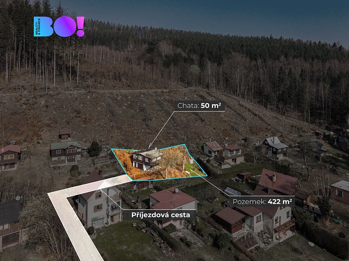 Prodej chaty 50 m², pozemek 422 m²