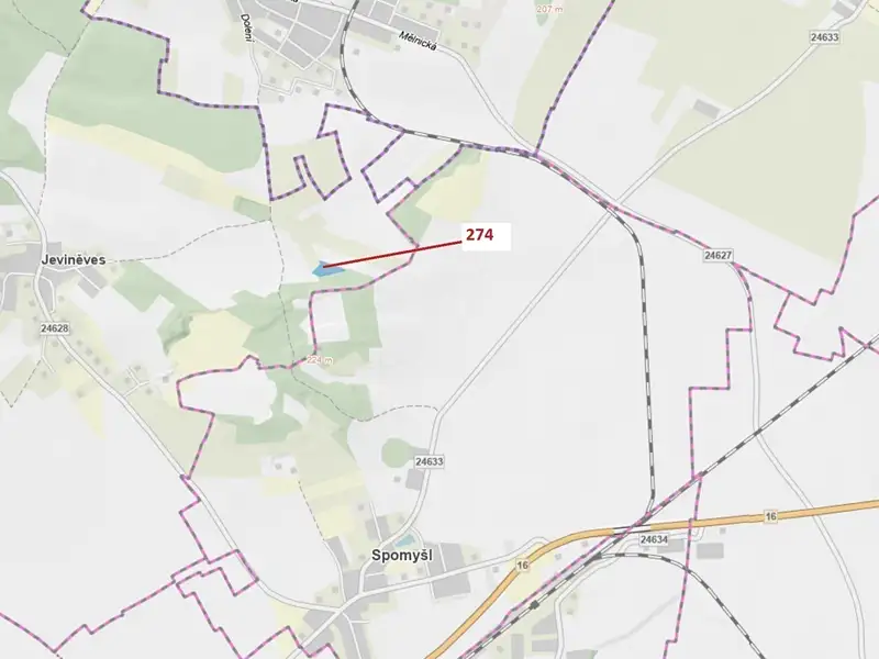 Dražba lesa 4557 m², Jeviněves – náhled fotky 1
