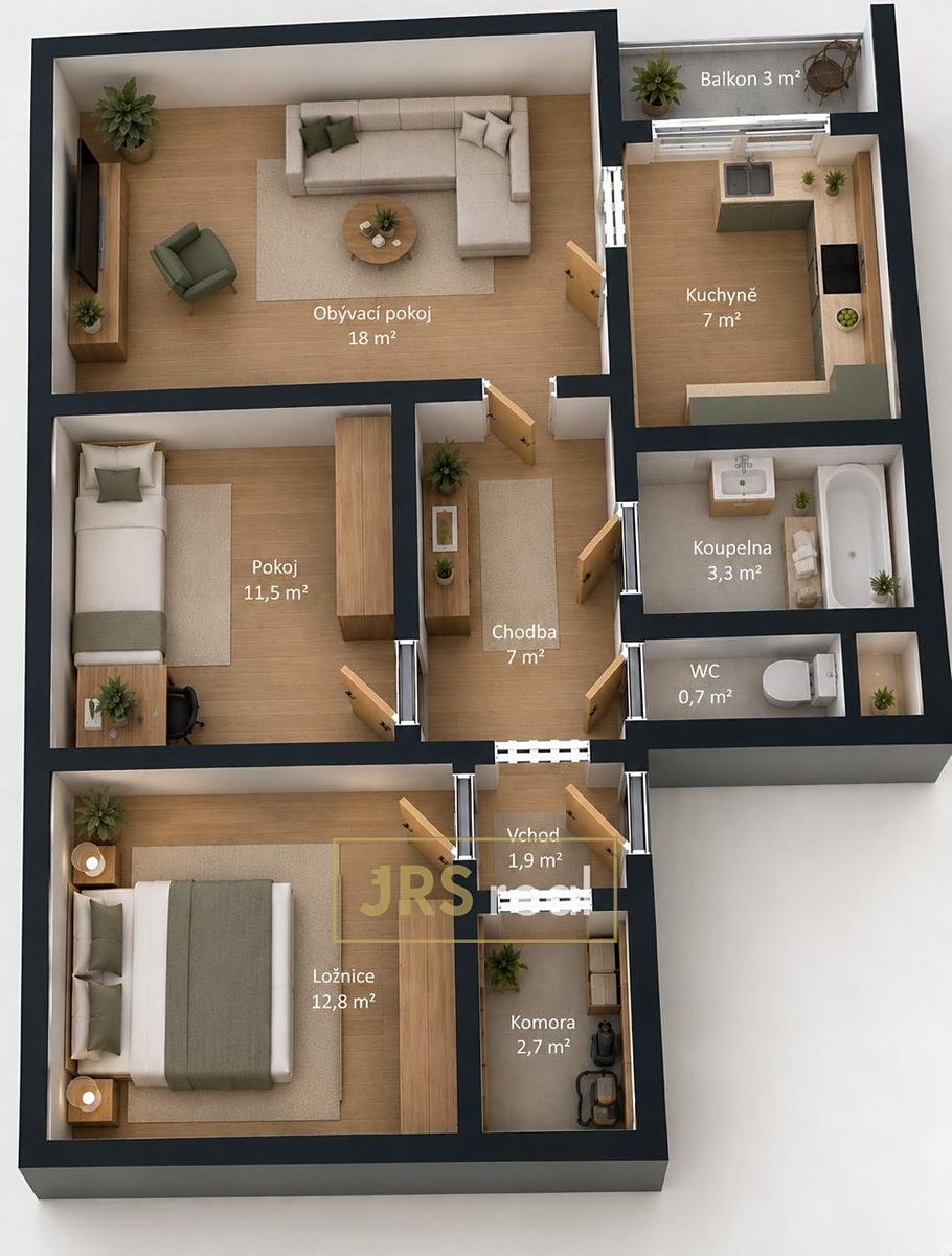 Prodej bytu 3+1 67 m² – fotografie 3