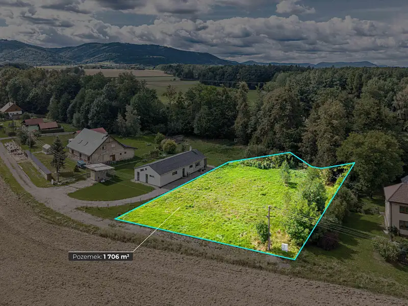 Prodej stavebního pozemku 1706 m², Horní Tošanovice – náhled fotky 2