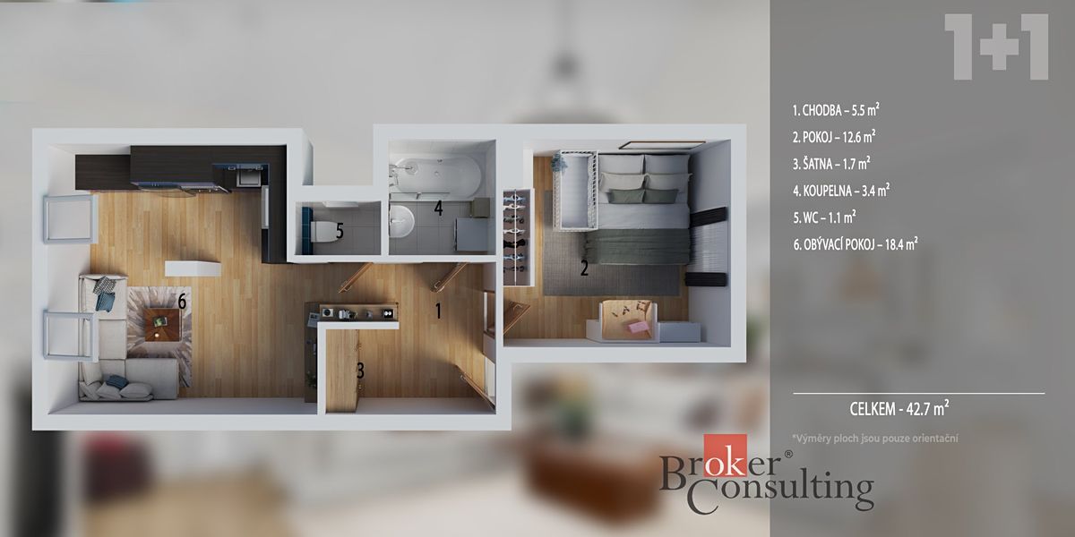Prodej bytu 2+kk 45 m² – fotografie 3