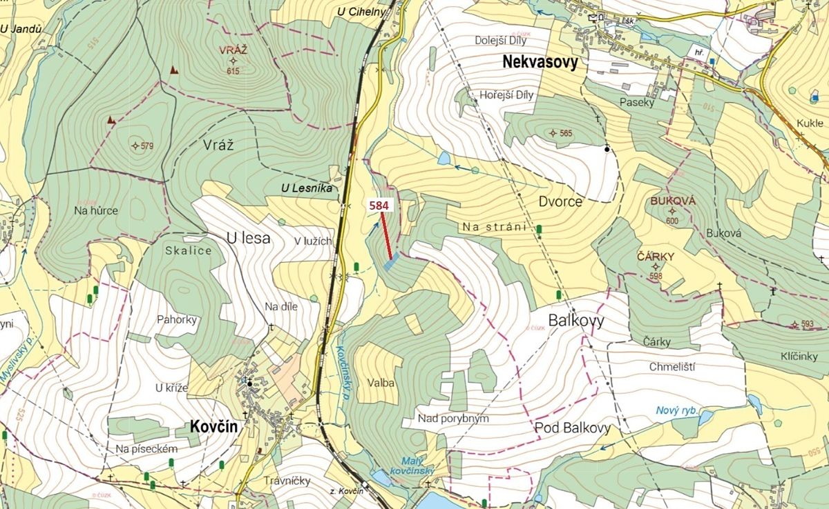 Dražba lesa 2657 m², Kovčín – fotka 1 z 3