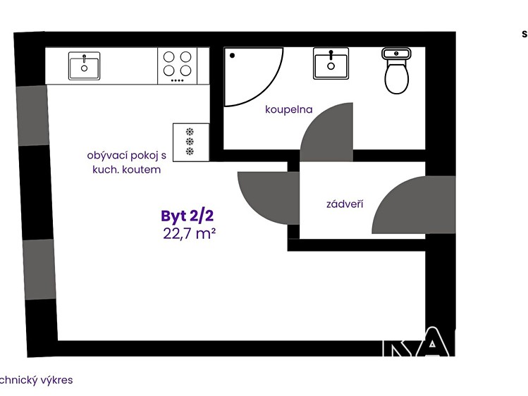 Wohnung 1+kk zur Miete, 23 m² (6 von 14)