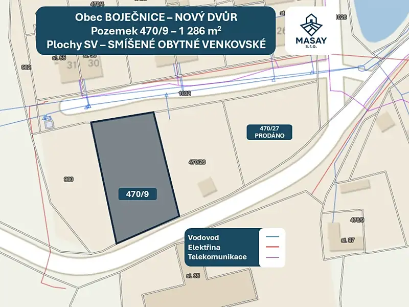 Prodej stavebního pozemku 1286 m², Bor – náhled fotky 3