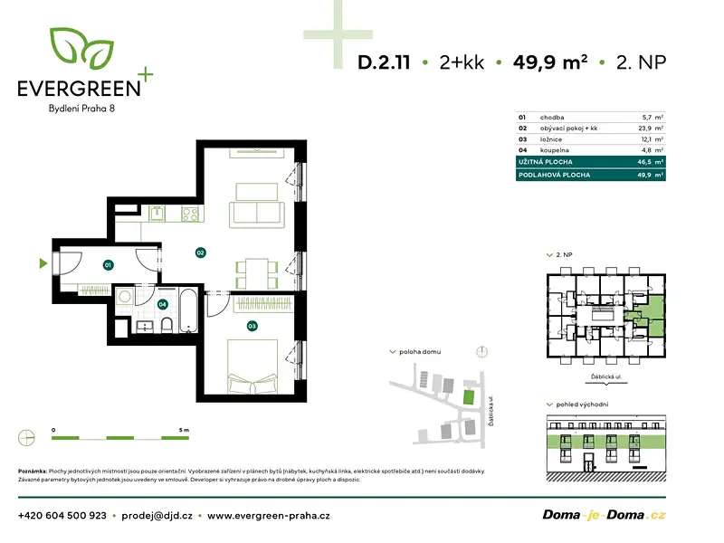 Prodej bytu 2+kk 50 m², Praha – náhled fotky 2