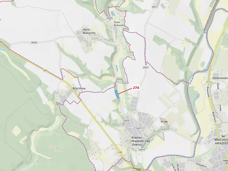 Dražba lesa 10038 m², Klášter Hradiště nad Jizerou – náhled fotky 1