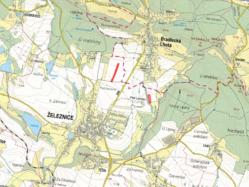 Prodej pole 11250 m², Železnice – náhled fotky 3
