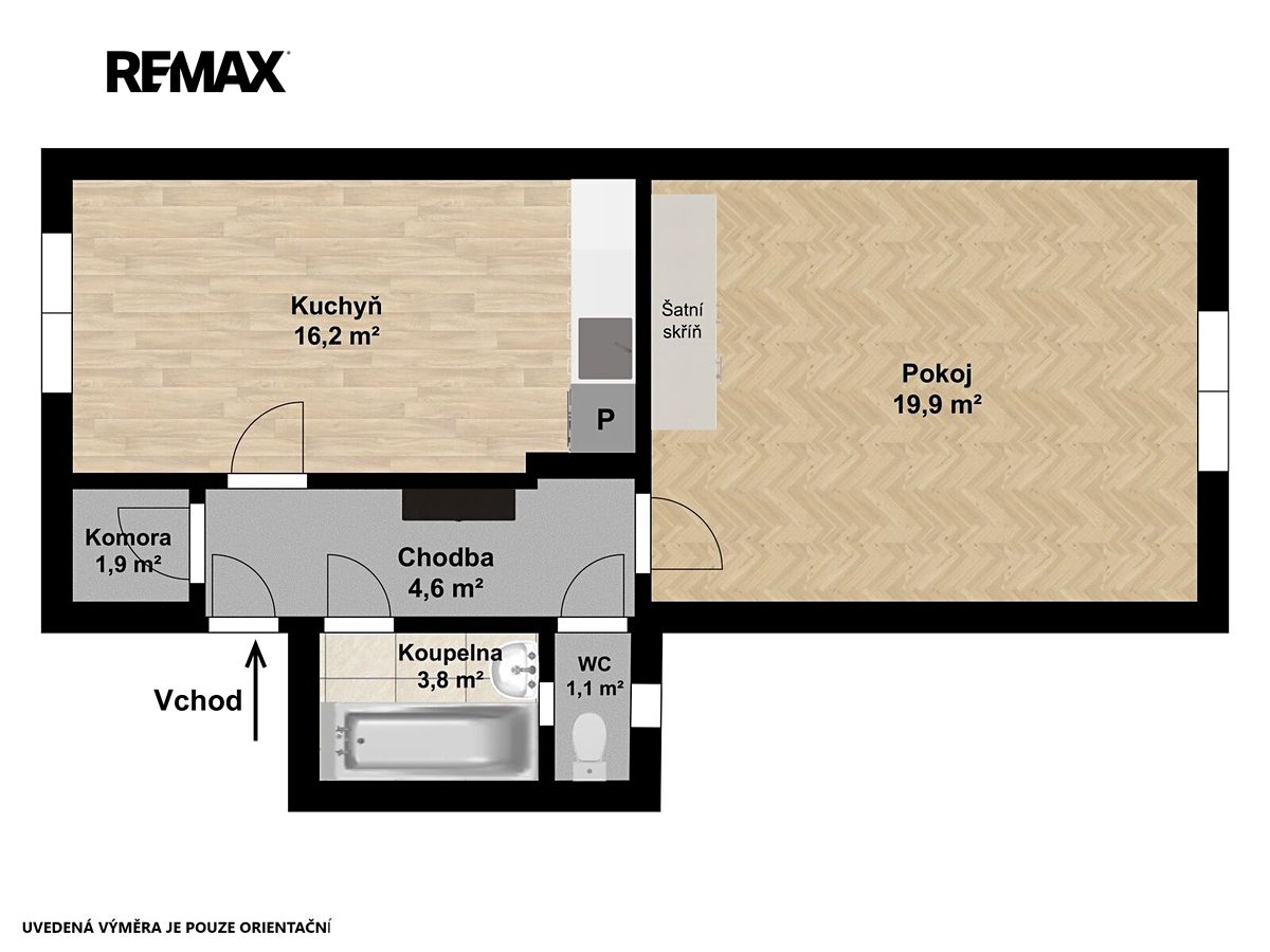 Pronájem bytu 1+1 47 m² – fotografie 3