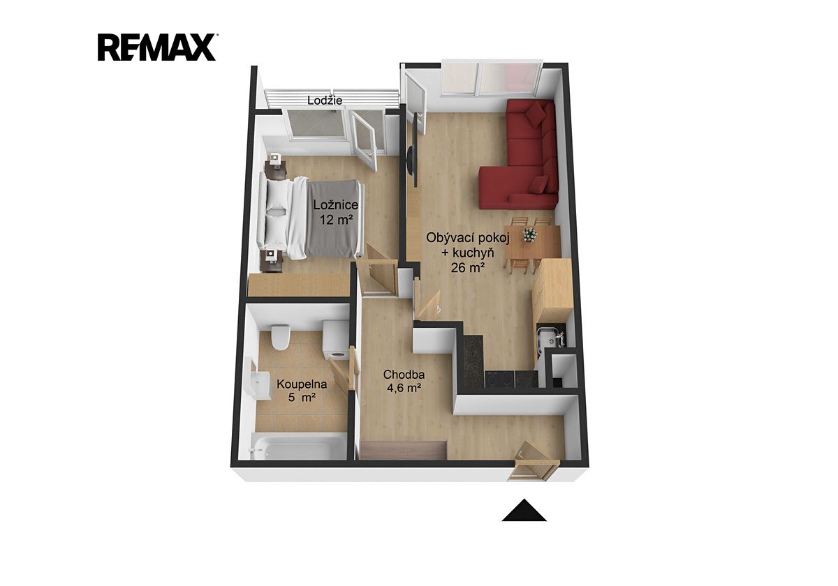 Prodej bytu 2+kk 47 m² – fotografie 3
