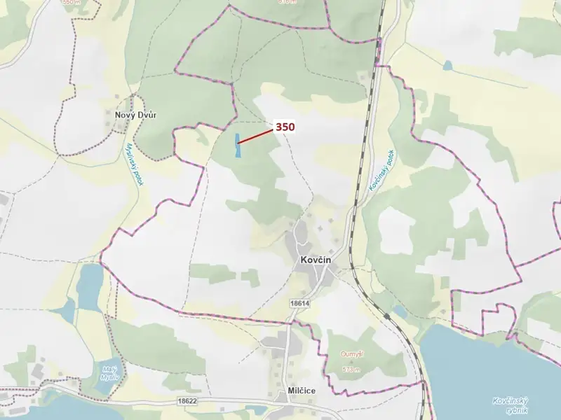 Dražba lesa 3476 m², Kovčín – náhled fotky 1