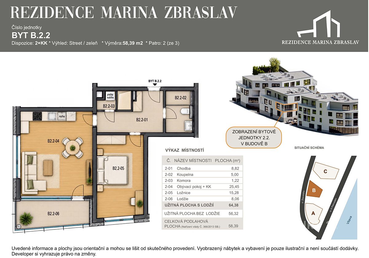 Prodej bytu 2+kk 56 m² – fotografie 4