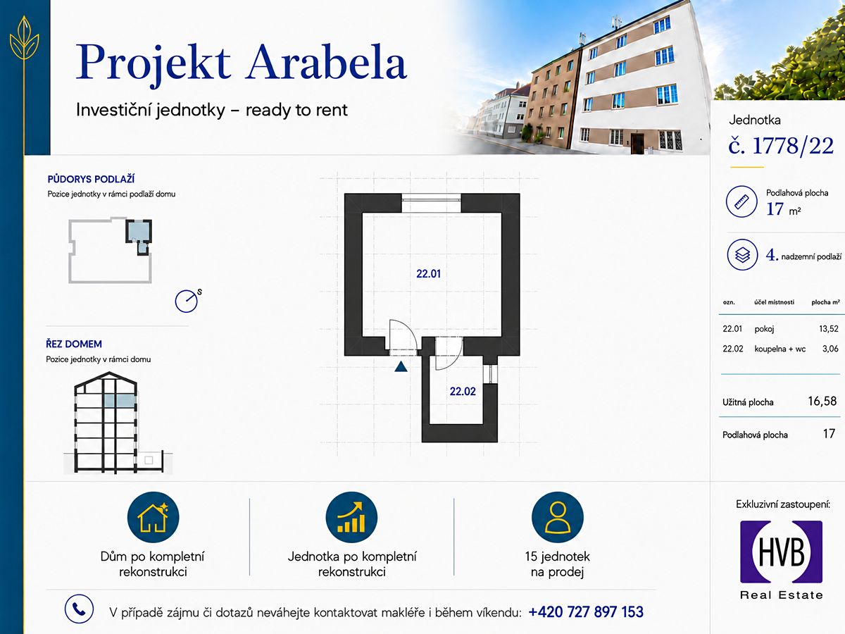 Prodej bytu 1+kk 17 m² – fotografie 3
