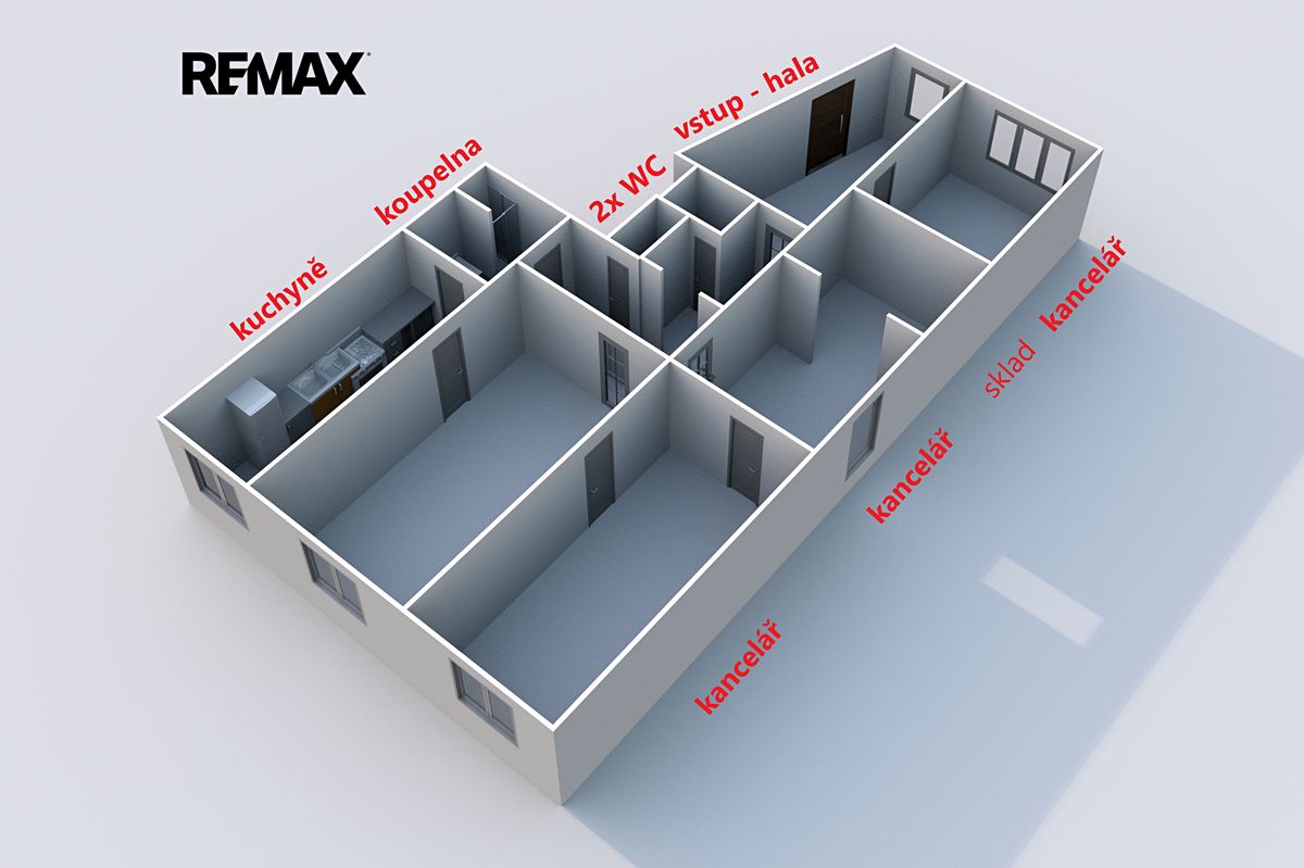 Pronájem kanceláře 150 m² – fotografie 3