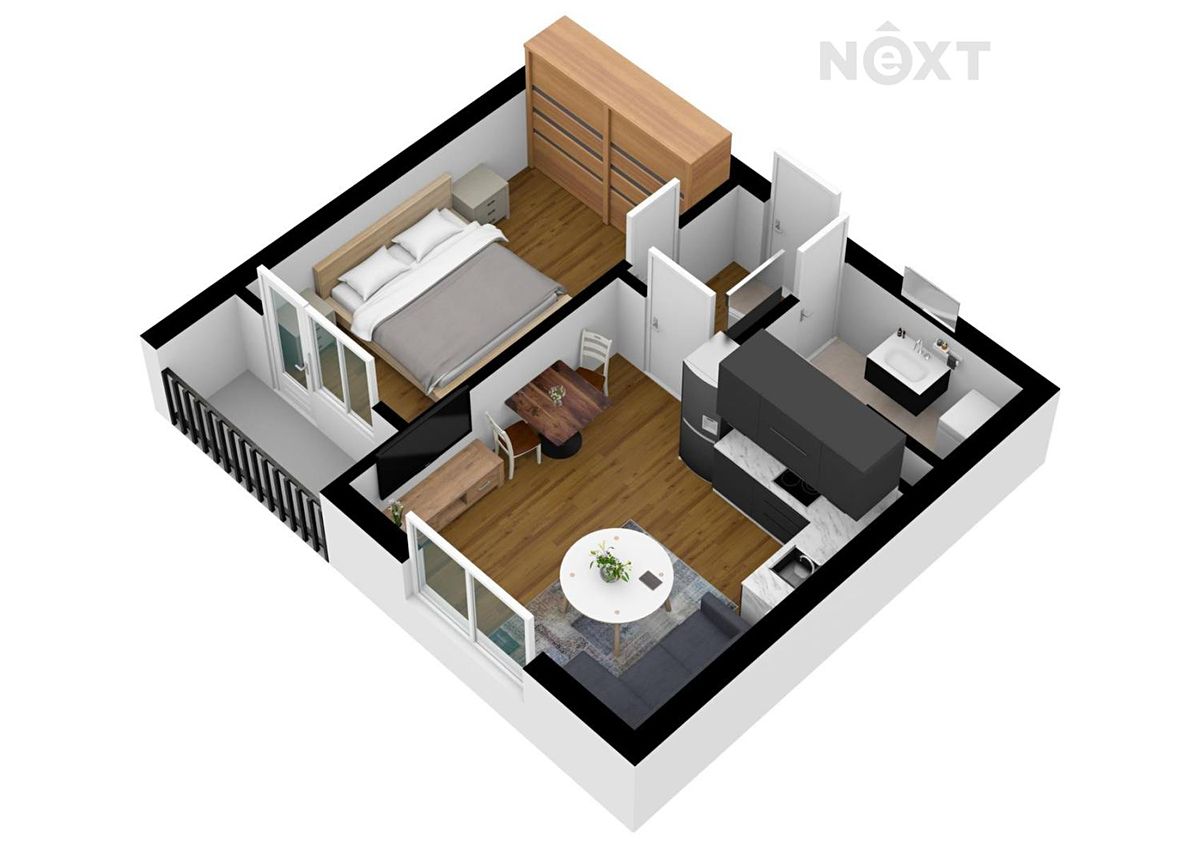 Pronájem bytu 2+kk 42 m² – fotografie 4