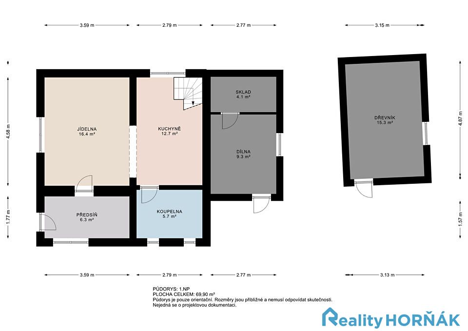 Prodej chaty 88 m², pozemek 1066 m² – fotografie 2