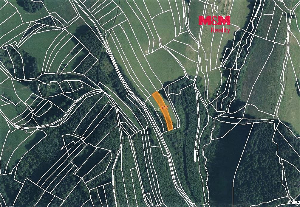 Prodej pole 1270 m², Lhota u Vsetína – fotka 1 z 3