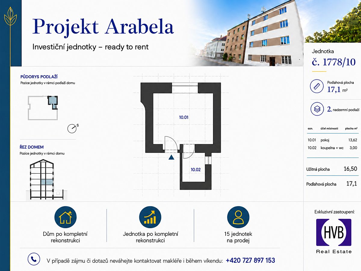 Prodej bytu 1+kk 17 m² – fotografie 3