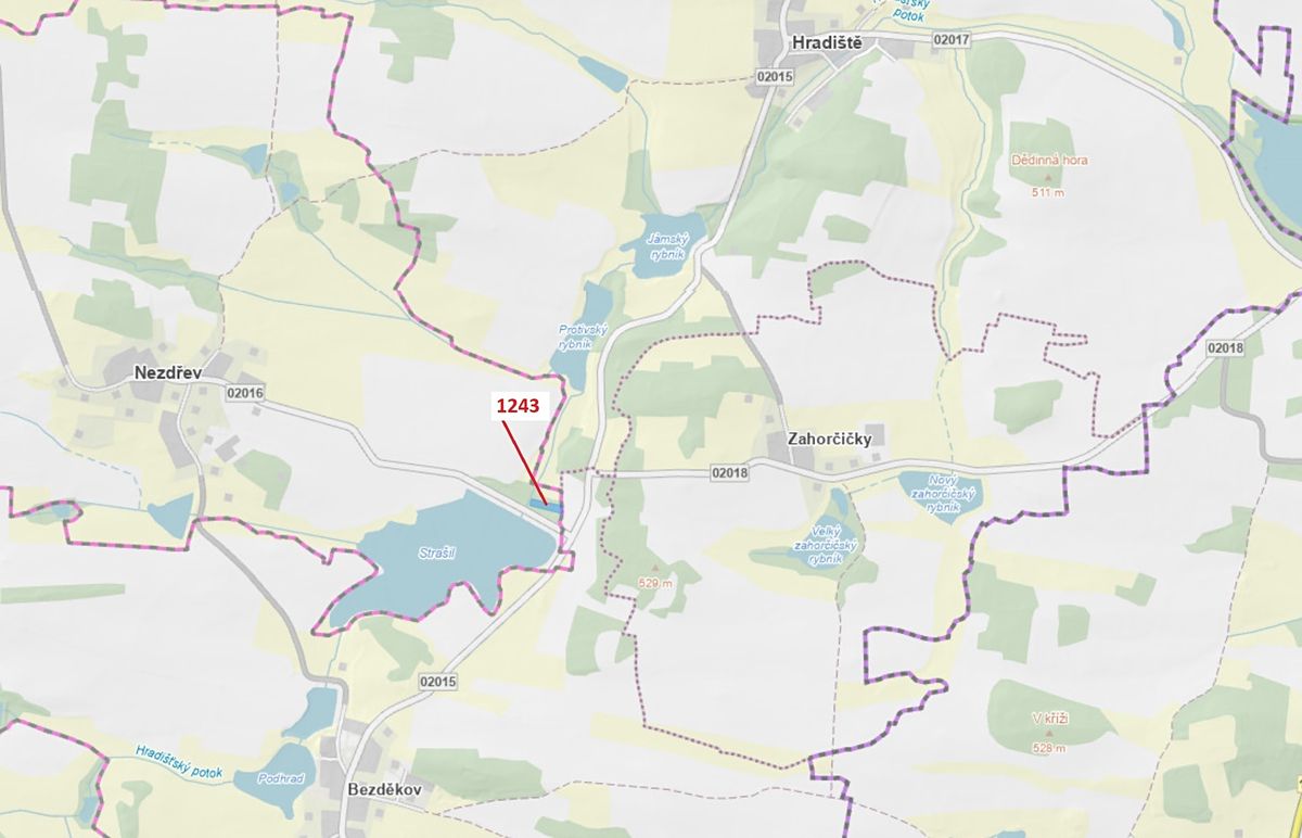 Dražba lesa 2662 m², Nezdřev – fotka 1 z 3