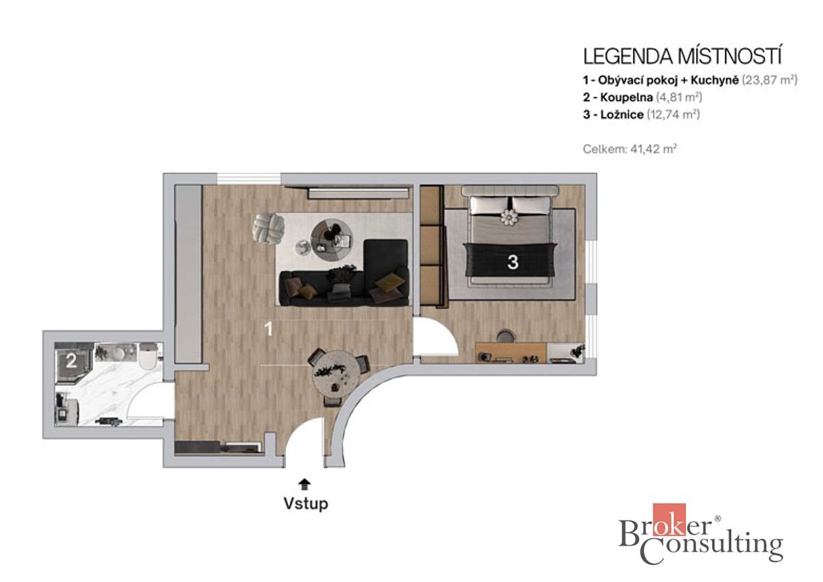 Prodej bytu 2+kk 41 m² – fotografie 5