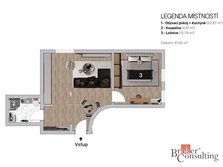 Wohnung 2+kk zum Kauf, 41 m² (5 von 6)