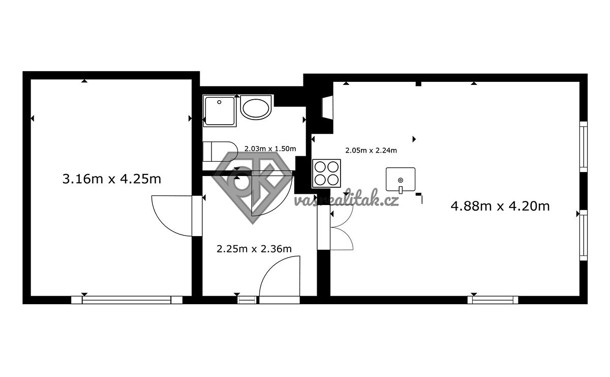 Prodej rodinného domu 45 m², pozemek 163 m² – fotografie 3