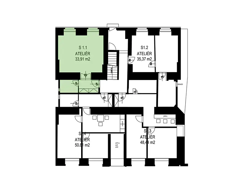 Prodej bytu 1+kk 34 m², Praha – náhled fotky 2