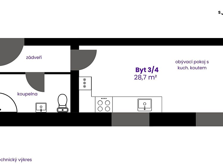 Wohnung 1+kk zur Miete, 29 m² (11 von 18)