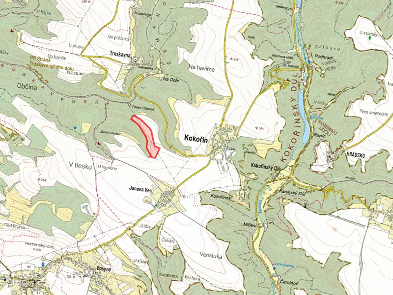 Prodej pole 51372 m², Kokořín – náhled fotky 2