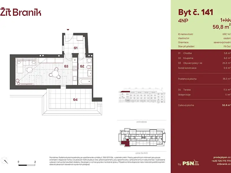Prodej bytu 1+kk 37 m², Praha – náhled fotky 2
