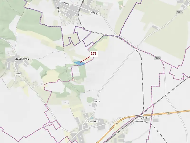 Dražba lesa 10319 m², Jeviněves – náhled fotky 1