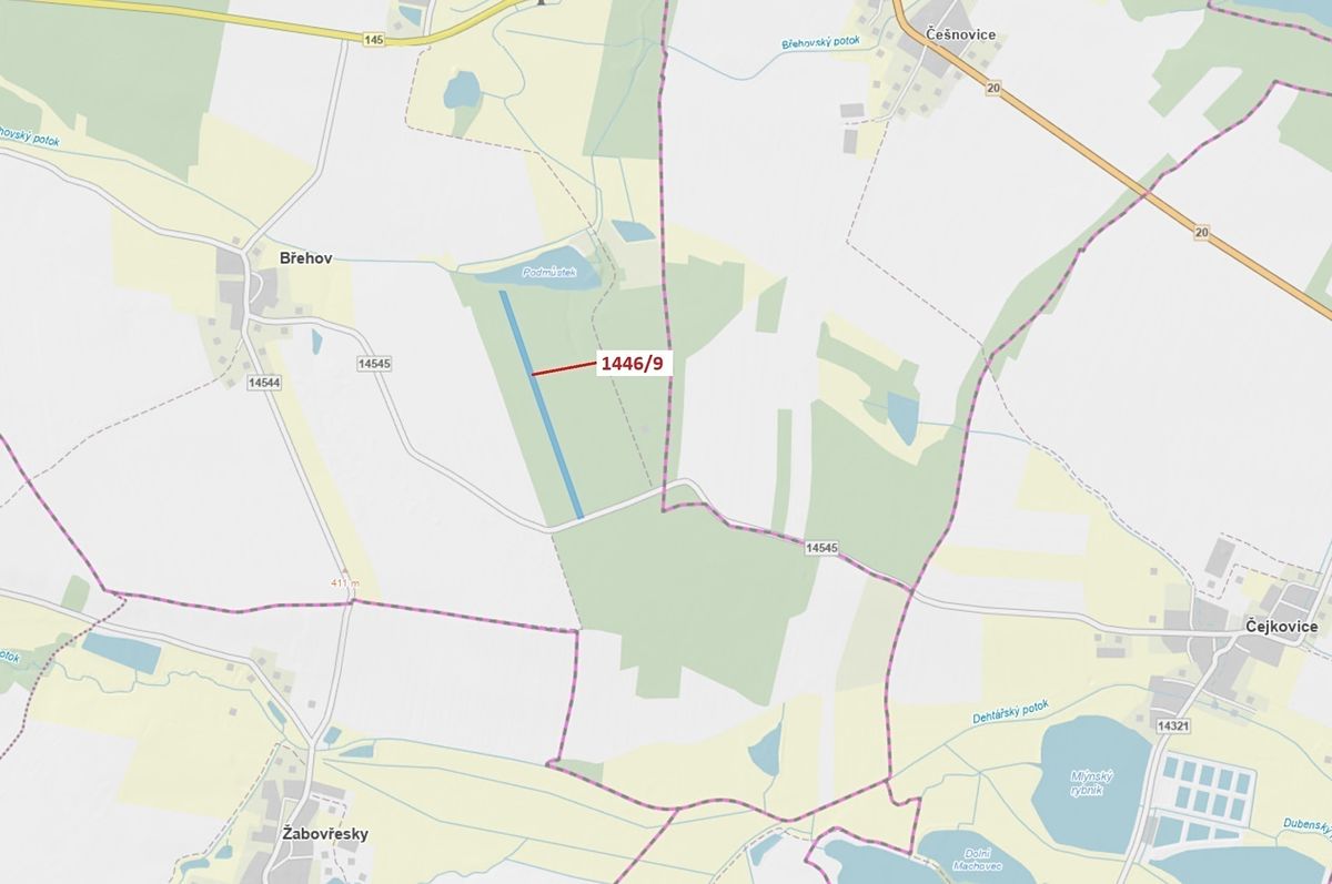 Dražba lesa 19879 m², Břehov – fotka 1 z 3